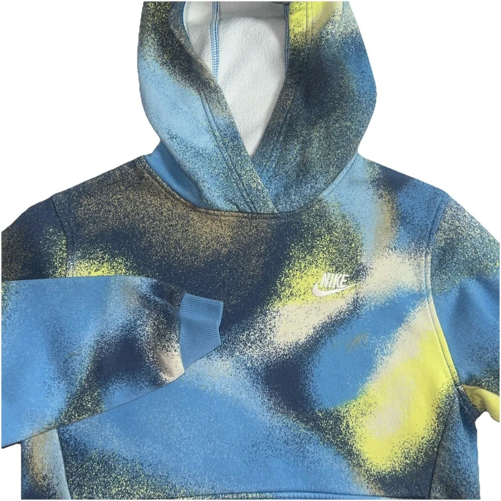 Nike Unisex Youth Tie Dye Fleece Long Sleeve Pullover Hoodie Size Large‎